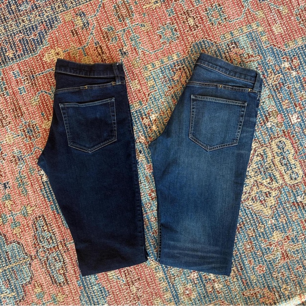 Two pairs of vintage Japanese Muji jeans